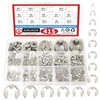 AIMUNOK 415Pcs E-Clip External Retaining Rings Snap Rings Assortment Set,