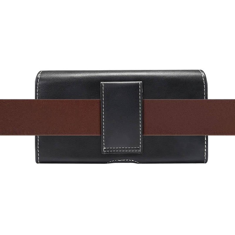 DFV mobile - Holster Horizontal Leather with Belt Loop New