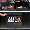 JEYODA Suede Leather Trunk Organizer, Large Capacity Soft Car Organizers