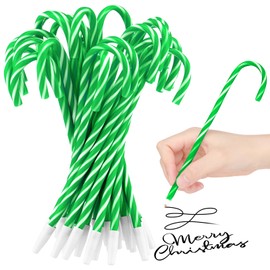 Janlaugh 30 Pcs Christmas Candy Cane Scented Pens Bulk with Peppermint Candy Scented Ink Ballpoint Pen for Christmas Stocking Stuffers Teacher Student Classroom Gifts Stationery Supply (Green,White)