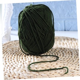 TEHAUX 3pcs Cotton Yarn Army Green Chunky Hand-Woven Knitting Yarn for Sweaters Hats Scarves Soft and Warm Crochet Supplies for Crafting Projects