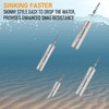 Dr.Fish 50 Pack Fishing Drop Shot Weights Lead Skinny Sinkers