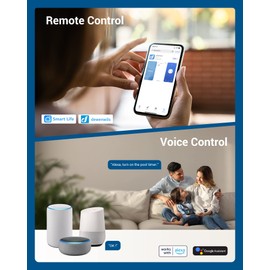 DEWENWILS WiFi Pool Pump Timer, Heavy Duty 40A 120-277 VAC 2HP Wireless Controller Timer for Pool, Water Heater, Works with Alexa, Google Assistant, Smart Life, ETL Listed