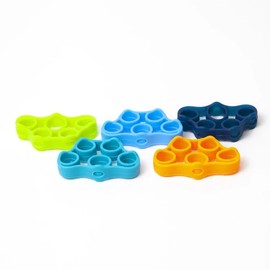 FISIOTLETA Banda Elástica Ejercitador Dedos para Fortalecimiento y Rehabilitación de Músculos Flexores y Extensores Ideal para Recuperación de Lesiones con Resistencia Progresiva (Azul Marino Fuerte, 50lb)