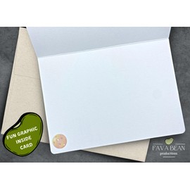 Fava Bean Productions PickleBall Pattern Neon Greeting Card (5X7 inch) with Envelope. Blank with Fun Image inside.