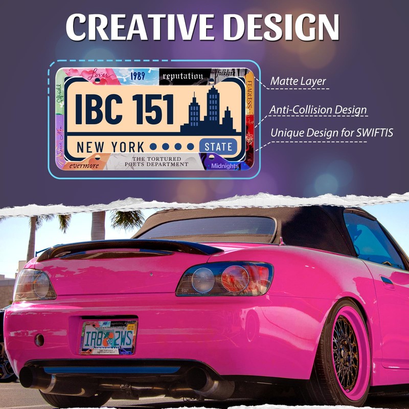 License Plate Frame for Car, Taylors Version Style Car Plate