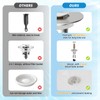 Universal Bathroom Sink Stopper Hair Catcher Upgraded with 2-Layer Detachable