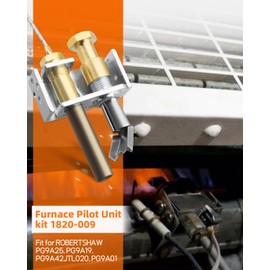 1820-009 Gas Furnace Pilot Light Fit for ROBERTSHAW PG9A25 PG9A19 PG9A42JTL020 PG9A01 90° Right Hand Flame PG9 Furnace LP/NG, 750mV, 32 Inch
