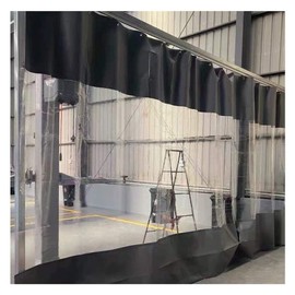 FLSXC Outdoor Vinyl Curtain with Clear Tarp Panel Pergola, Porch, Gazebos Vinyl Curtain Heavy-Duty Tarpaulin (Color : Clear, Size : 1.8x2.2m)
