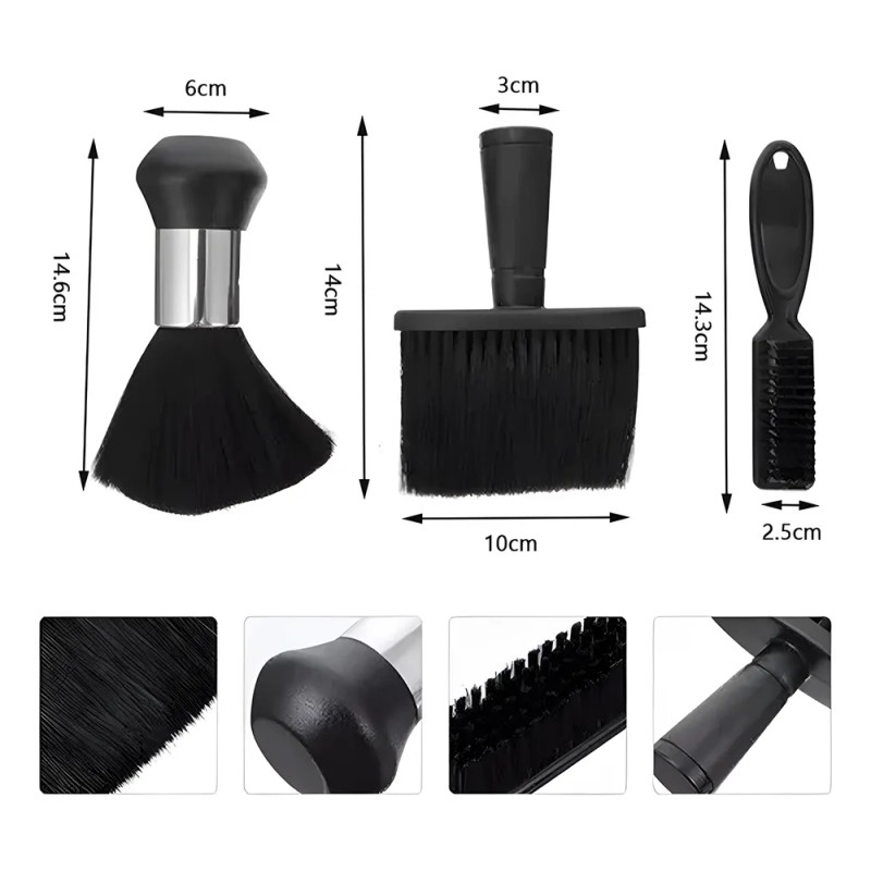 Cepillo De Limpieza De Cabello Para Barberos Negro