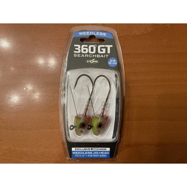 Storm 360GT 2 Pack Weedless 3/8 Jig CH ICE Paired