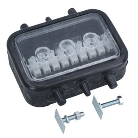 AB Tools 10 Way Trailer Electrical Junction Box Rubber Housing Clear Front 12v + 24v