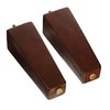 Leg Daddy 7" Walnut Finished Tapered Pyramid Sofa Leg, Set