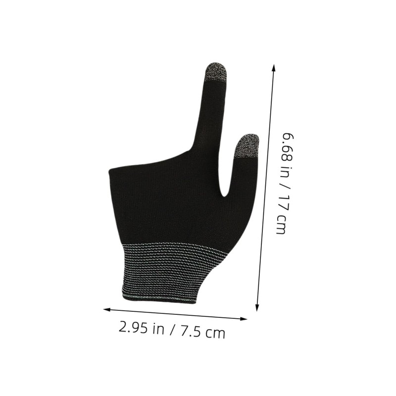 Operitacx 2Pairs Graphene Touch Screen Gaming Gloves Breathable Two Finger