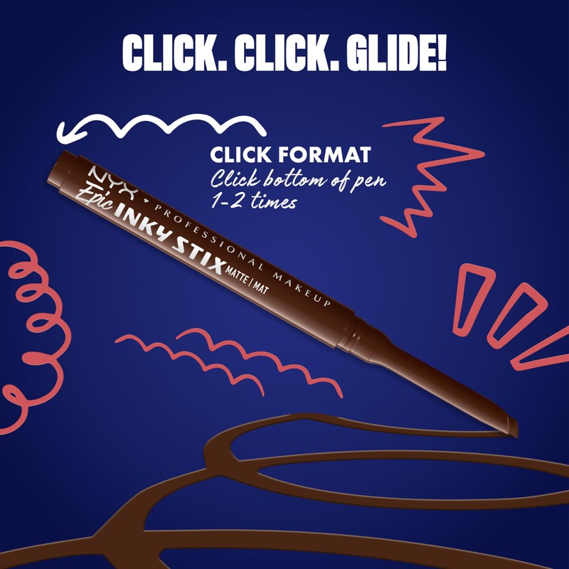 NYX PROFESSIONAL MAKEUP Epic Inky Stix Eyeliner, Mechanical Cream Gel