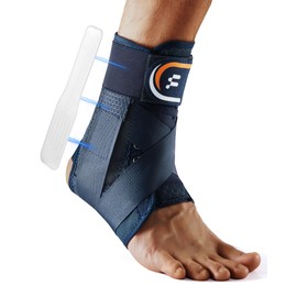 Fitomo Sprunggelenkbandage, Einstellbares Fußbandage mit Abnehmbarem Stabilisator, Fußbandage für Plantarfasziitis, Arthritis, ACL, Gelenkschmerzen, Fersensporn, Sport, 1 Stück