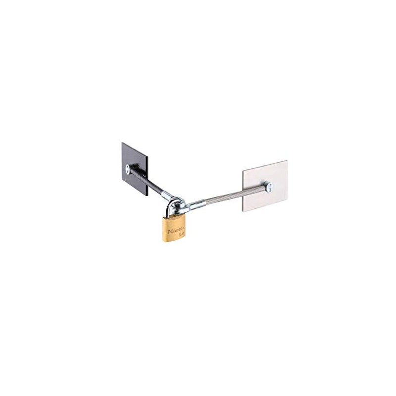 Marinelock Black & Gray (Two Tone) Refrigerator Lock with Padlock