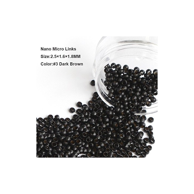 Nano Copper Micro Rings Dreadlock Beads Microlink nano micro tube