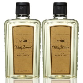 C.O. Bigelow Bay Rum Hair and Body Wash for Men, No. 1400, 10 fl oz. Mens Body Wash and Shampoo with Citrus and Spice Scent, Cruelty Free, Pack of 2