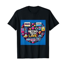 Retro Tech Love - Vintage Gadget Affection Design T-Shirt