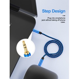 NC XQIN Aux Cord 3ft, 3.5mm Audio Cable Aux Cable for Car Nylon Braided Audio Cable 3.5mm Male to Male Compatible with Compatible with Headphone, Speaker, Phone, Surface Dock, Car Stereo & More