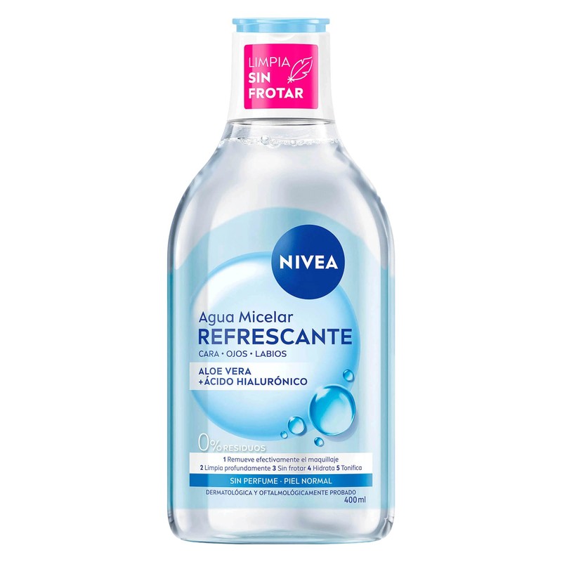 NIVEA Agua Micelar para Piel Normal(400 ml) - Fórmula Vegana
