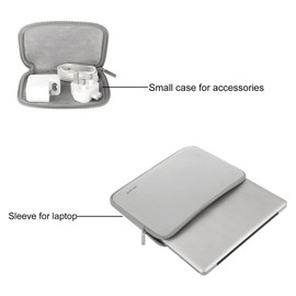 MOSISO Laptop Case 13 inch, 13 inch Laptop Sleeve Bag Compatible with MacBook Air 13 M4 M3 M2 M1 2025-2018 / Pro 13 M2 M1 2025-2016, Neoprene Computer Sleeve Bag with Small Case, Gray