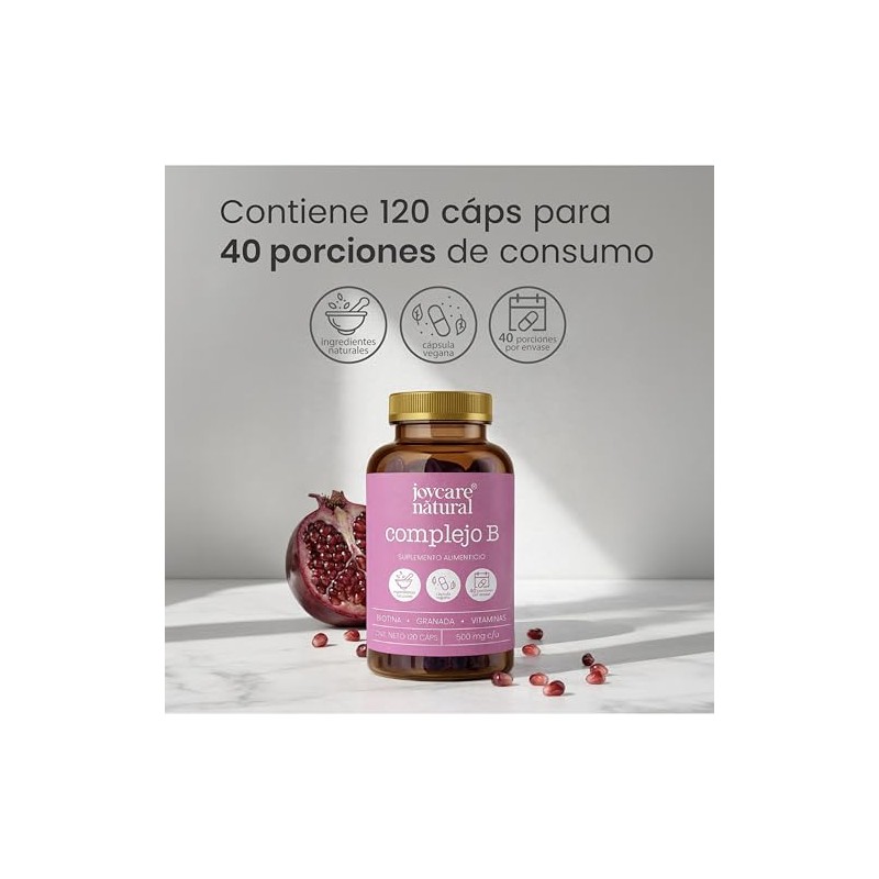 JOYCARE NATURAL Pack de 5 Complejo B Suplemento Alimenticio Biotina