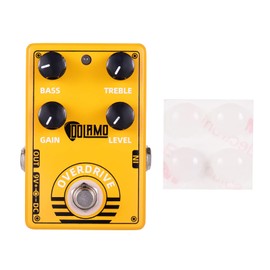D-8 Overdrive Guitar Effect Pedal with Bass Treble Gain Level Controls and True Bypass Design for Electric Guitar