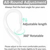 615C2 Earhooks for AirPods Pro 2nd Generation, Multi-Dimensional Adjustable, 360