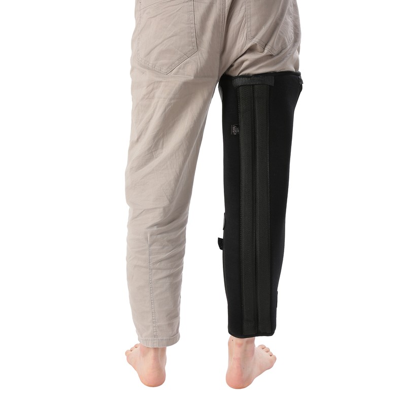 Knee Immobilizer One Piece Lightweight Steel Plate Supports Adjustable Comfortable