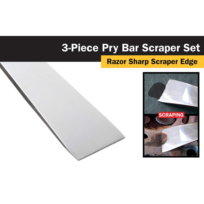 Titan 17007 3-Piece Stainless Steel Pry Bar Scraper Set