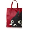 EXAS 1711-6822 Cat Face Tote Bag, Compatible with A4, Red