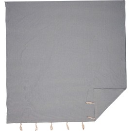 Farmhouse Ticking Stripe Duvet Cover Bedding, Navy Blue & Off-White, Queen 92x92, Comforter Cover w/ Twill Ties, Soft, Comfortable, Farmhouse Bedroom Decor