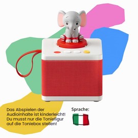 FABA - Storyteller - Audio Box with Sound Figure Ele the Elephant - Educational Toy, Italian Version for Children 3 Years and Up