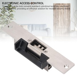 Electric Door Strike Lock, 12V Electric Strike NC Mode Fail Secure Fail Safe Electric Strike Lock for Door Access Control System for Cylindrical or Mortise Lock Indoor Use