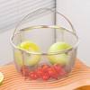 Mesh Steaming Basket Stainless Steel Comfortable Handles Heat Resistant Steaming
