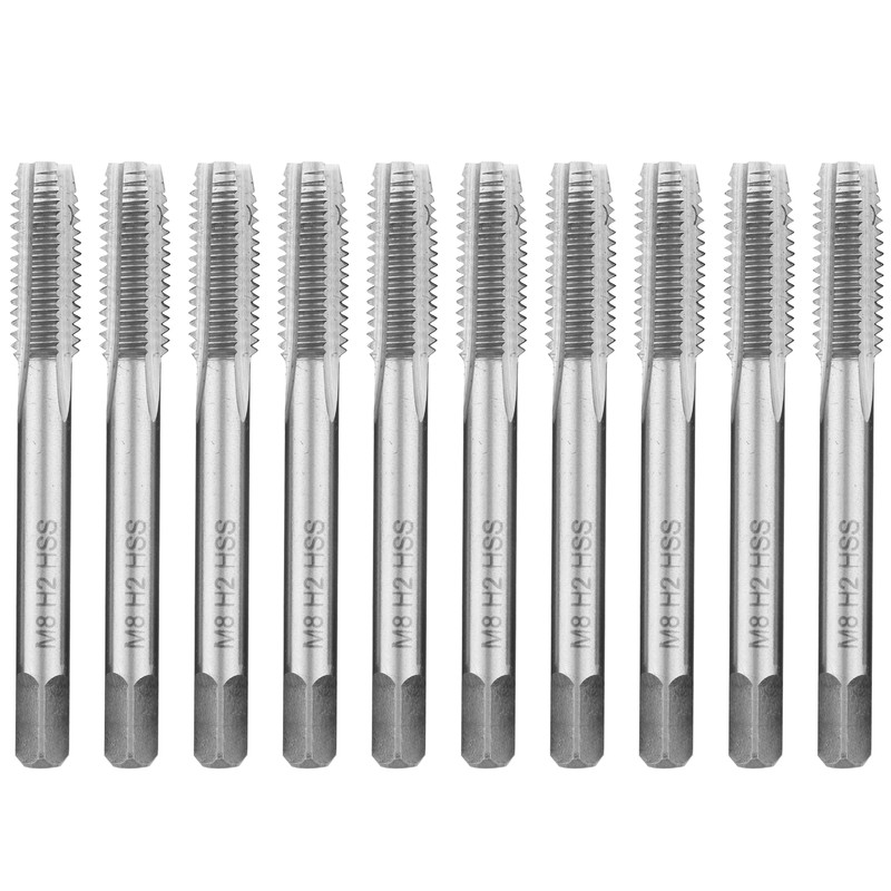 10pcs Metric Screw Thread Machine Tap HSS Straight Flute Tapping