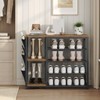 YATINEY Industrial 5-Tier Shoe Rack, Metal Shoe Storage Organizer with