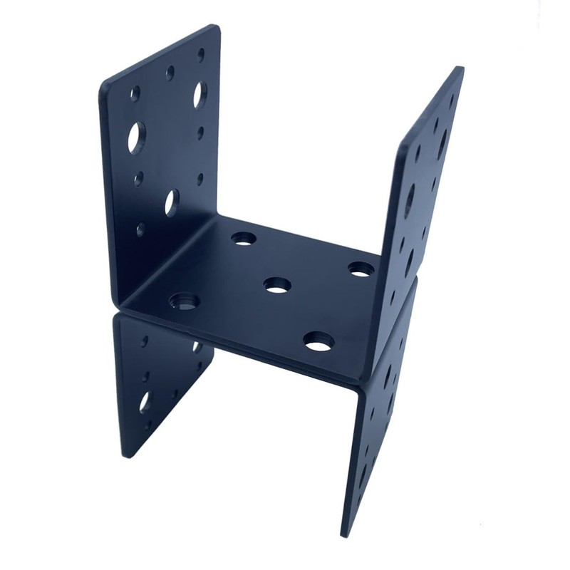 4 PCS Heavy Duty Steel Half Post Base Fit 4x4