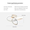 minfair Modern LED Ceiling Light,Round Geometry Ceiling Lamp,Chic Chandelier 4500K