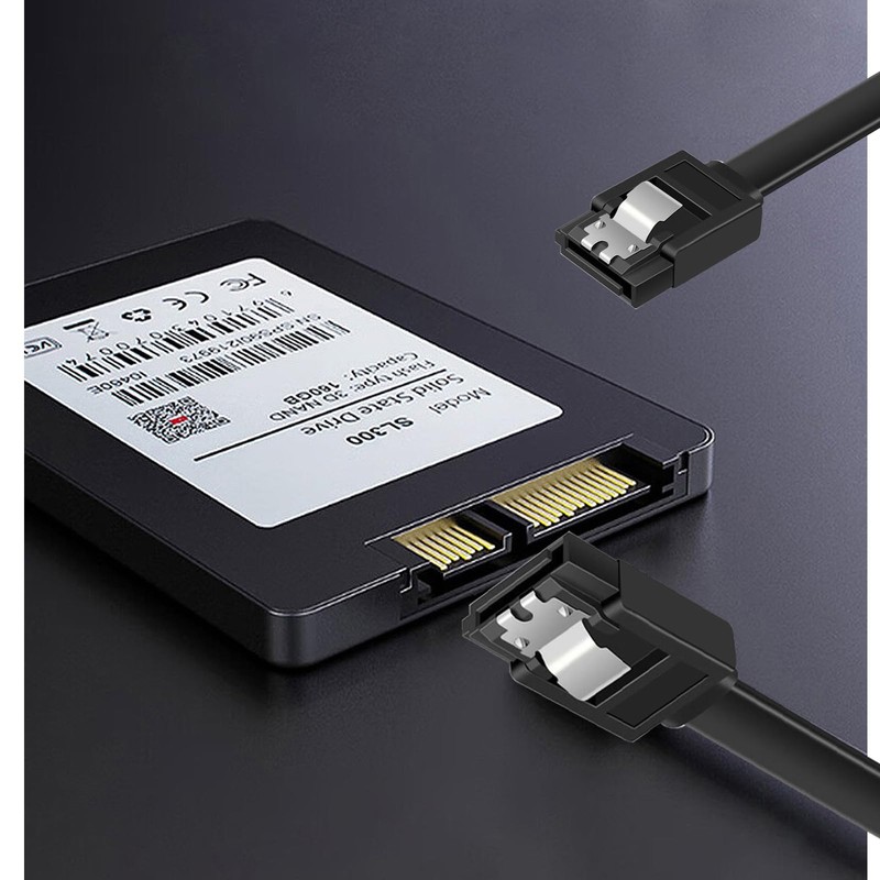 Aifrymne High-Speed SATA III Cable 6Gbps, 3, (3 Pack), hdd