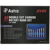 Astro Pneumatic Tool 2181 8-Piece Double Cut Carbide Rotary Burr