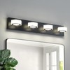 Lanhall 4-Light LED Bathroom Light Fixture Modern Black Vanity Light