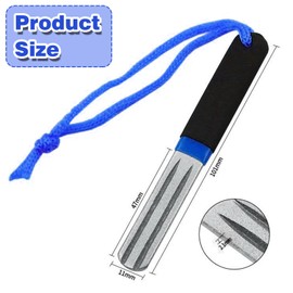 NICECONE V Groove Dart Sharpener Fishing Hook Sharpener, Double Sided Diamond Grit Steel Tip Point Darts Sharpening Portable Grinding Tool