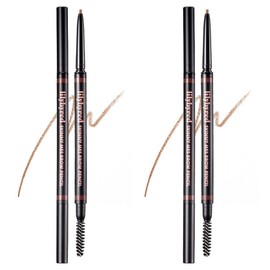 Lilybyred Skinny Scalp Brow Pencil 0.06g, 02 medium brown, 2 pcs / 릴리바이레드 스키니 메스 브로우 펜슬 0.06g, 02미디엄브라운, 2개