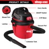 Shop-Vac 2.5 Gallon 2.0 Peak HP Wet/Dry Vacuum, Portable Compact