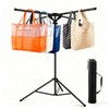 Heavy Duty Metal Shopping Bag Rack - Adjustable Height 51"to