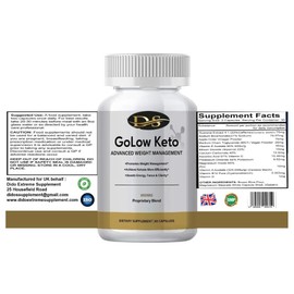 Golow Keto - Advanced Formula/Food Supplement/All Natural Ingredients - New & Sealed - 60 Capsules