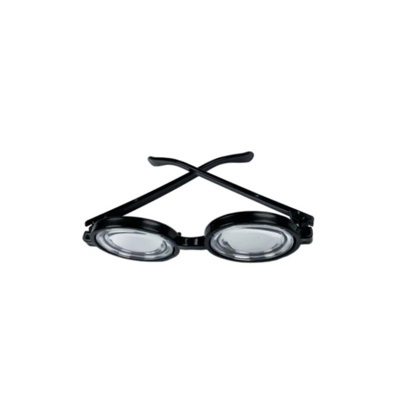 AURACASA Black Round Nerd Glasses with Thick Lenses Classic Frame